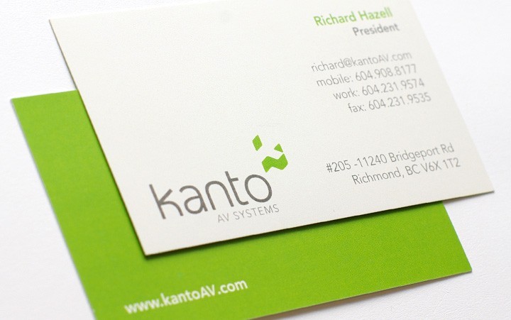 Kanto AV Systems business cards